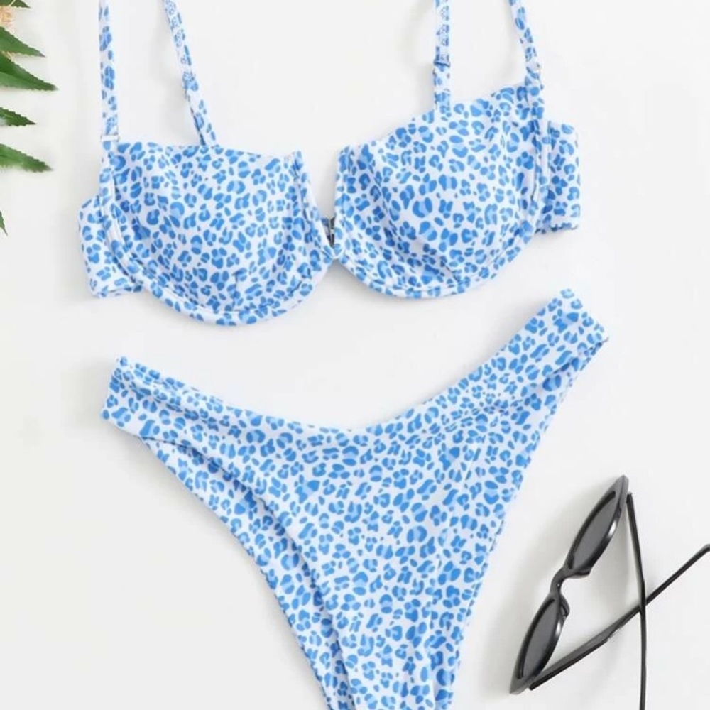 Blue Leopard Bikini
